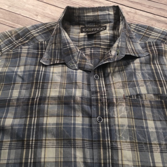 Lighting cool  Plaid Exofficio button-down shirt - Picture 1 of 4